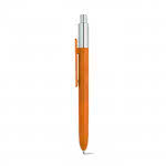 Bolígrafos de color con punta cromada color naranja