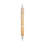 Bolígrafo de bambú y metal color natural primera vista