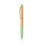 Bolígrafo de bambú personalizado color verde claro