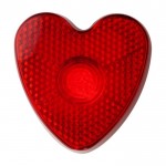 Luz intermitente en forma de corazón con clip para fácil sujeción color rojo segunda vista
