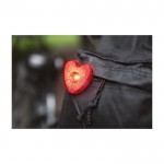 Luz intermitente en forma de corazón con clip para fácil sujeción primera vista