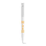Bolígrafos baratos para merchandising color transparente tercera vista