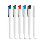 Bolígrafos baratos para merchandising color transparente vista productos