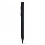 Bolígrafo de plástico con acabado metálico color negro