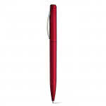 Bolígrafo de plástico con acabado metálico color rojo