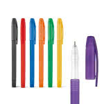 Bolígrafo barato con cuerpo de color color violeta vista productos