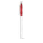 Bolígrafo con tapón transparente y color color rojo