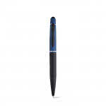 Bolígrafo táctil de aluminio con funda color azul
