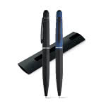 Bolígrafo táctil de aluminio con funda color azul vista productos