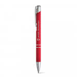 Bolígrafos aluminio con logo rojo
