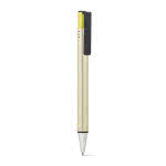 Bolígrafo de aluminio con acabado a color color dorado