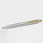 Bolígrafos metálicos para empresas color dorado con impresión