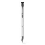Bolígrafos metálicos personalizados color blanco