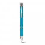 Bolígrafos metálicos personalizados color azul claro