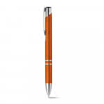 Bolígrafos metálicos personalizados color naranja con impresión
