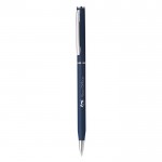 Colorido bolígrafo promocional con logo de aluminio color azul