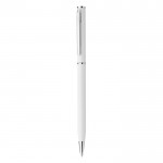 Colorido bolígrafo promocional de aluminio color blanco