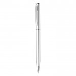 Colorido bolígrafo promocional de aluminio color plateado