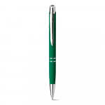 Bolígrafo con acabado de goma suave color verde