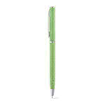Bolígrafos de paja de trigo con clip color verde claro