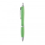 Bolígrafo de paja de trigo en varios colores tinta azul color verde claro