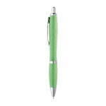 Bolígrafo de paja de trigo en varios colores tinta azul color verde claro