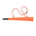 Corneta de plástico con cordón a juego ideal para eventos color naranja primera vista