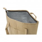 Bolsa nevera de papel laminado con interior de aluminio color marrón primera vista