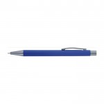 Bolígrafo con logo efecto espejo color azul segunda vista