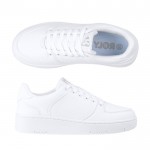 Bamba casual con suela de goma y lengüeta microperforada Roly Direct color blanco vista detalle 1
