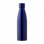 Botella de acero inoxidable con tapón a rosca a juego 500ml color azul primera vista