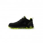 Zapato laboral tipo sport hecho en microfibra con puntera de fibra Roly color amarillo fluorescente segunda vista