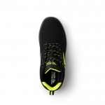 Zapato laboral tipo sport hecho en microfibra con puntera de fibra Roly color amarillo fluorescente