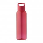 Botella de RPET para agua fría con tapa de silicona y asa 500ml color rojo primera vista