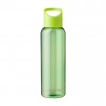 Botella de RPET para agua fría con tapa de silicona y asa 500ml color verde claro primera vista