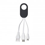 Set de cables de carga para personalizar con cables cortos de 5.5cm color negro cuarta vista