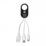 Set de cables de carga para personalizar con cables cortos de 5.5cm color negro quinta vista