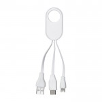 Set de cables de carga para personalizar con cables cortos de 5.5cm color blanco primera vista
