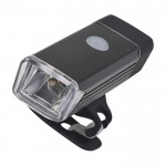 Luz COB para el manillar de la bicicleta con carga USB color negro cuarta vista