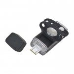 Luz COB para el manillar de la bicicleta con carga USB color negro quinta vista