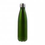 Botella de acero inoxidable con tapón a rosca 650ml color verde primera vista