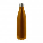 Botella de acero inoxidable con tapón a rosca 650ml color naranja primera vista