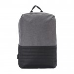 Mochila antirrobo con espalda y tirantes acolchados para PC 15” color gris primera vista