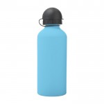 Botella de aluminio para agua fría color azul claro primera vista