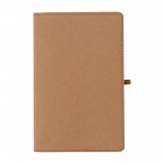 Cuaderno de papel kraft lavado A5 hojas a rayas color marrón segunda vista