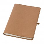 Cuaderno de papel kraft lavado A5 hojas a rayas color marrón tercera vista