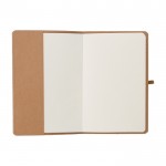 Cuaderno de papel kraft lavado A5 hojas a rayas color marrón quinta vista