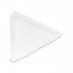 Rascador triangular de hielo color blanco primera vista