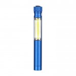 Linterna personalizable de tecnología COB con imán y clip metálico color azul ultramarino primera vista