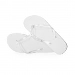 Chanclas impresas con tira en PVC color blanco